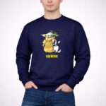 The Child Baby Yoda and Frenchie Star Wars 3 Sweatshirt.jpg