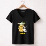 The Child Baby Yoda and Frenchie Star Wars 5 Womens V Neck.jpg
