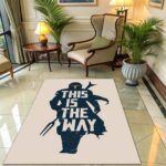 This Is The Way Minimalist Mandalorian Rectangle Rug 1.jpg