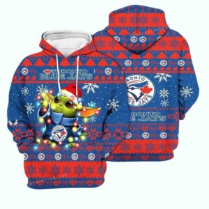 Toronto Blue Jays Baby Yoda Star Wars Ugly Christmas 3D Hoodie 1.jpg