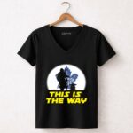 Toronto Maple Leafs Ice Hockey Star Wars Yoda And Mandalorian This Is The Way 5 Womens V Neck.jpg