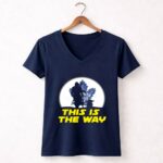 Toronto Maple Leafs Ice Hockey Star Wars Yoda And Mandalorian This Is The Way 9 Womens V Neck.jpg