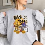 Trick Or Treat R2D2 C 3PO Ghost Halloween 3 Sweatshirt 1.jpg