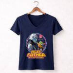 Vintage The Mandalorian Grogu 5 Womens V Neck.jpg