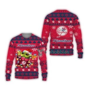 Yankees Baby Alien Lights Star Wars Ugly Christmas Sweater 1.jpg