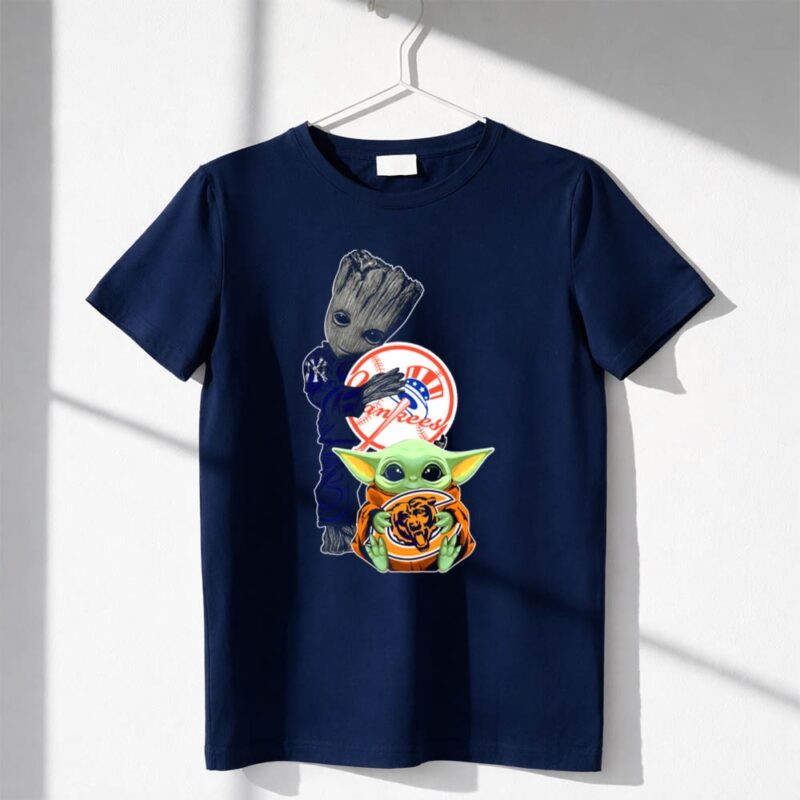 Yankees Baby Groot Bears Baby Yoda 1 T Shirt