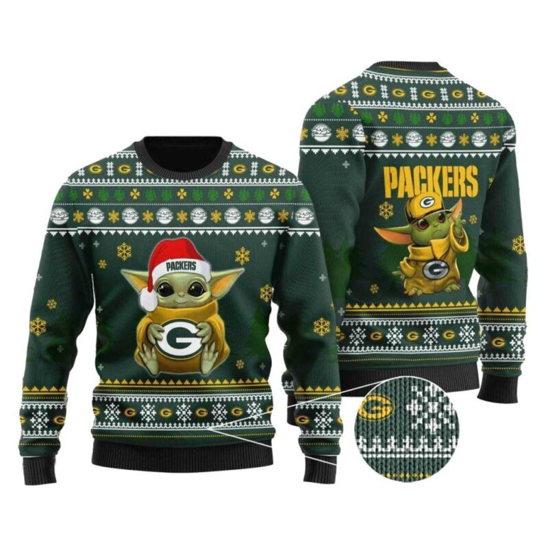 Yoda Baby Love Green Bay Packers Ugly Sweater 1.jpg