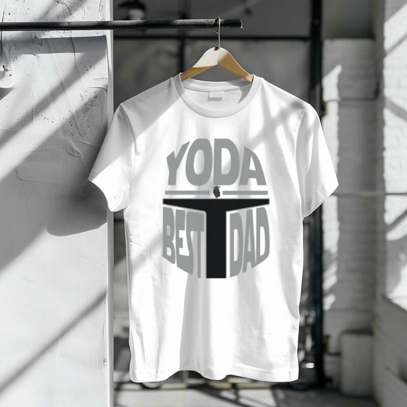 Yoda Best Dad The Mandalorian Helmet Baby Yoda 1 T Shirt