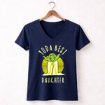 Yoda Best Daughter Cartoon Yoda Star Wars 9 Womens V Neck.jpg