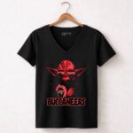 Yoda Buccaneers Star Wars Tampa Bay Fans 5 Womens V Neck.jpg