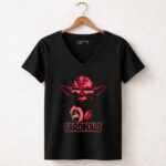 Yoda Cardinals Mashup for Star Wars and St Louis Baseball Enthusiasts 5 Womens V Neck.jpg