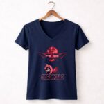 Yoda Cardinals Mashup for Star Wars and St Louis Baseball Enthusiasts 9 Womens V Neck.jpg