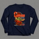 Yoda Cleveland Browns Football Helmet and Baby Yoda in Jersey 9 Long Sleeves.jpg