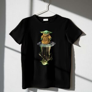 Yoda Grogu Reflection Star Wars Mandalorian 1 T Shirt.jpg