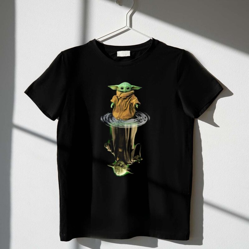 Yoda Grogu Reflection Star Wars Mandalorian 1 T Shirt.jpg