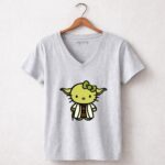 Yoda Hello Kitty Star Wars 9 Womens V Neck.jpg