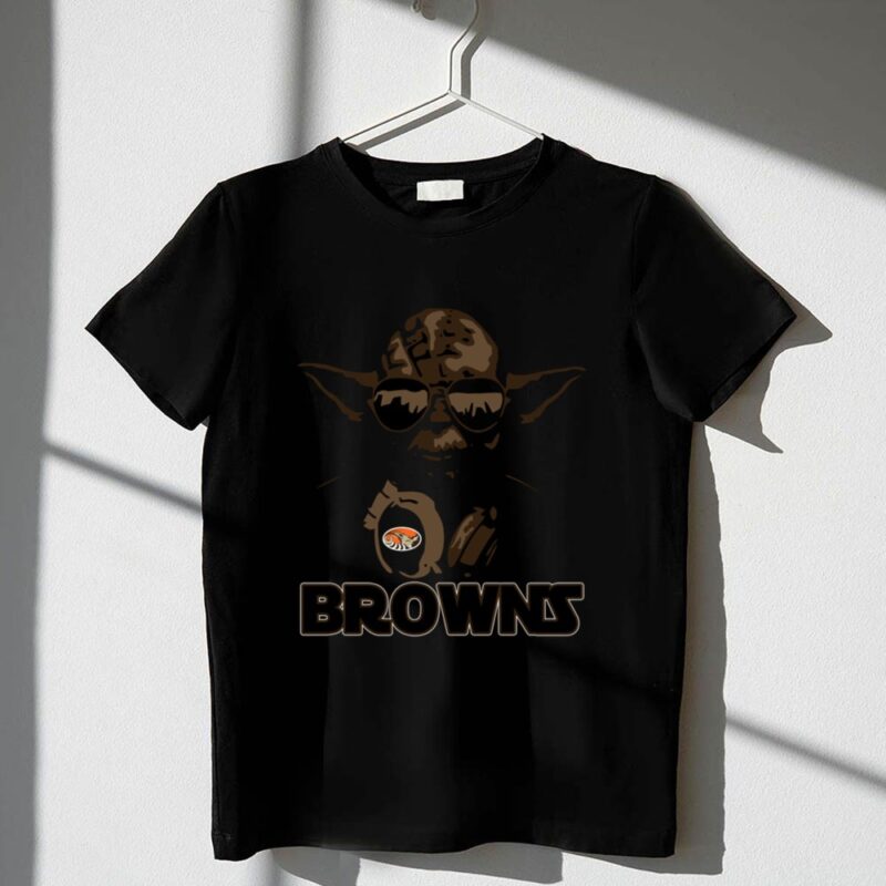 Yoda Star Wars Browns Cleveland Football Fans Headphones 1 T Shirt.jpg