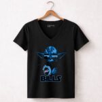 Yoda Star Wars Buffalo Bills Fans Bills Glass 5 Womens V Neck.jpg