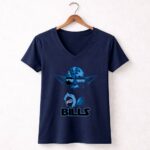 Yoda Star Wars Buffalo Bills Fans Bills Glass 9 Womens V Neck.jpg