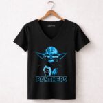 Yoda Star Wars Carolina Panthers Fans Panthers 5 Womens V Neck.jpg