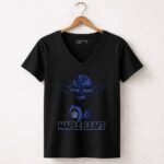 Yoda Star Wars Fan in Toronto Maple Leafs Hockey Gear 5 Womens V Neck.jpg