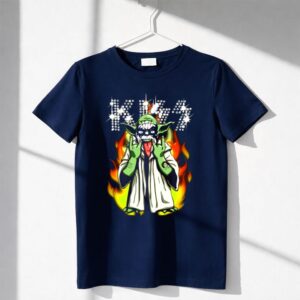 Yoda Star Wars Kiss Mashup With Flames Shirt