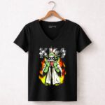 Yoda-Star-Wars-KISS-Mashup-with-Flames-5-Womens-V-Neck