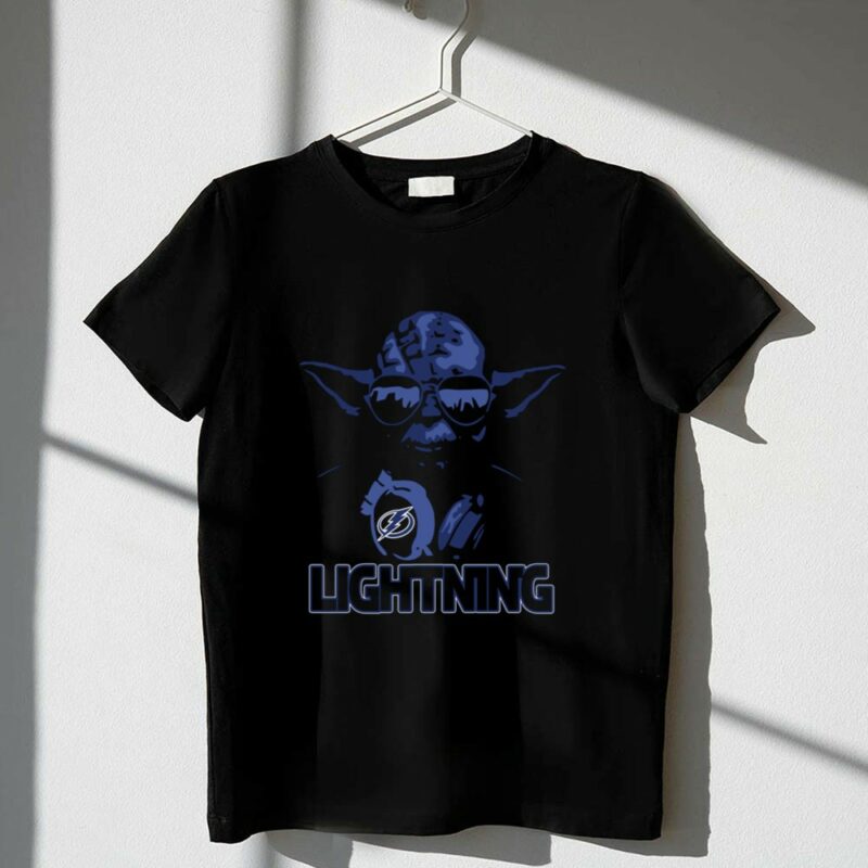 Yoda Star Wars Tampa Bay Lightning Fans with Iconic Blue Lightning Logo 1 T Shirt.jpg