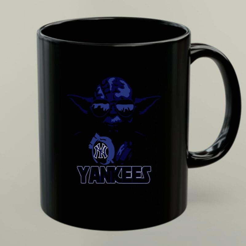 Yoda Star Wars Wearing New York Yankees Logo and Sunglasses Yankees Fans 1 mug.jpg