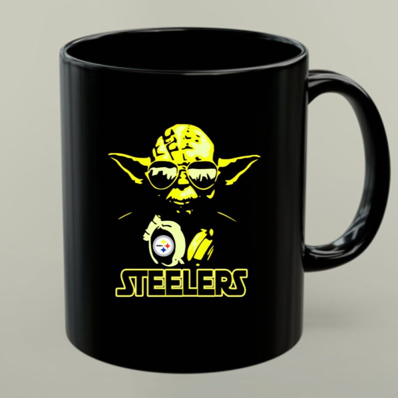 Yoda Steelers Sunglasses Headphones Star Wars Pittsburgh Fans 1 mug.jpg