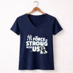 Yoda-The-Force-Is-Strong-With-Us-New-York-Yankees-9-Womens-V-Neck
