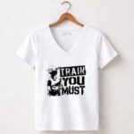 Yoda Train You Must Jedi Wisdom 5 Womens V Neck.jpg