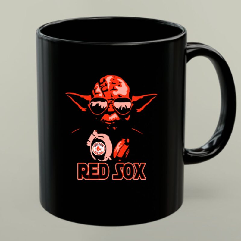 Yoda Wearing Red Sox Gear with Boston Red Sox Text and Star Wars Influence 1 mug 1.jpg