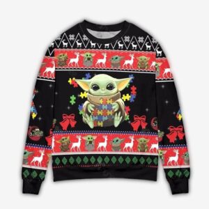 cute baby yoda playing puzzles star wars christmas ugly christmas sweater ps2v4.jpg