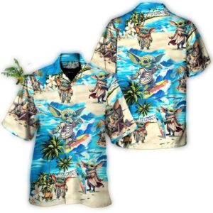 disney star wars hawaiian shirt summer beach baby yoda starwars surfing aloha button up shirt 90scloth Ky 1686904626 1.jpg