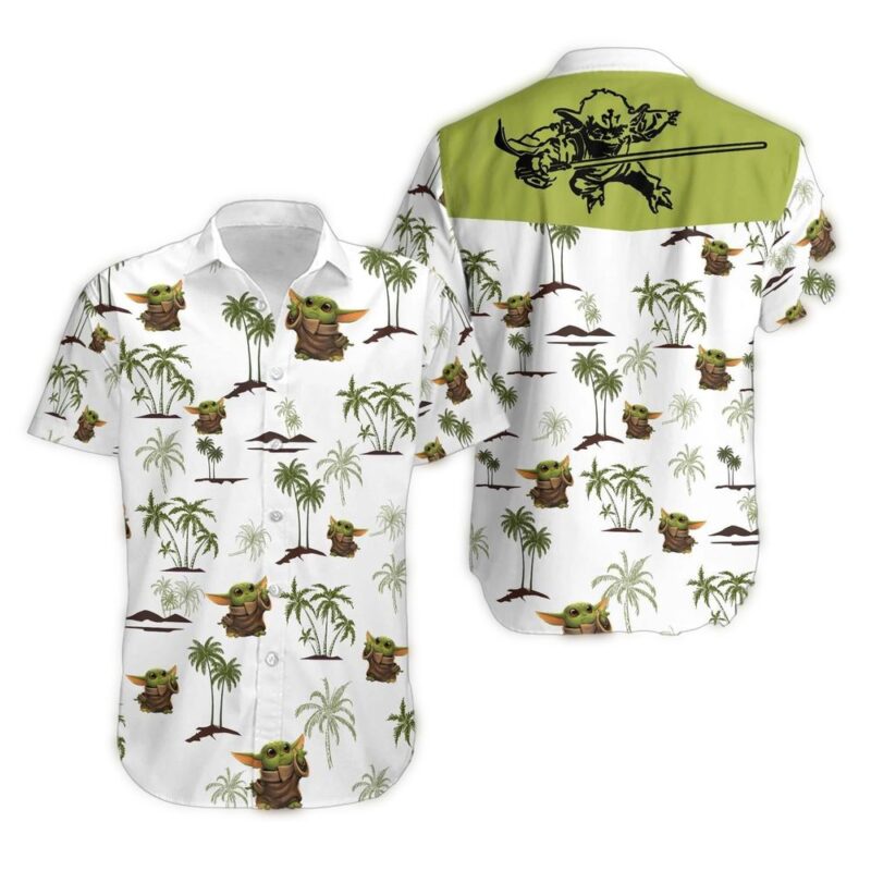 disney star wars hawaiian shirt summer beach starwars baby yoda palm trees green white aloha button up shirt 90scloth kO 1686904762 1.jpg