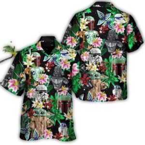 disney star wars hawaiian shirt summer beach starwars characters lego tropical aloha button up shirt 90scloth Vc 1686904738.jpg