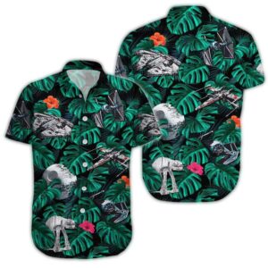 disney star wars hawaiian shirt summer beach starwars green tropical leaf aloha button up shirt 90scloth gS 1686904762.jpg