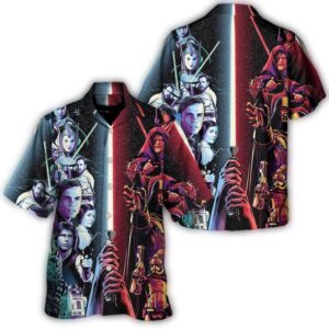 disney star wars hawaiian shirt summer beach starwars may the force be with you aloha button up shirt 90scloth Em 1686904757.jpg