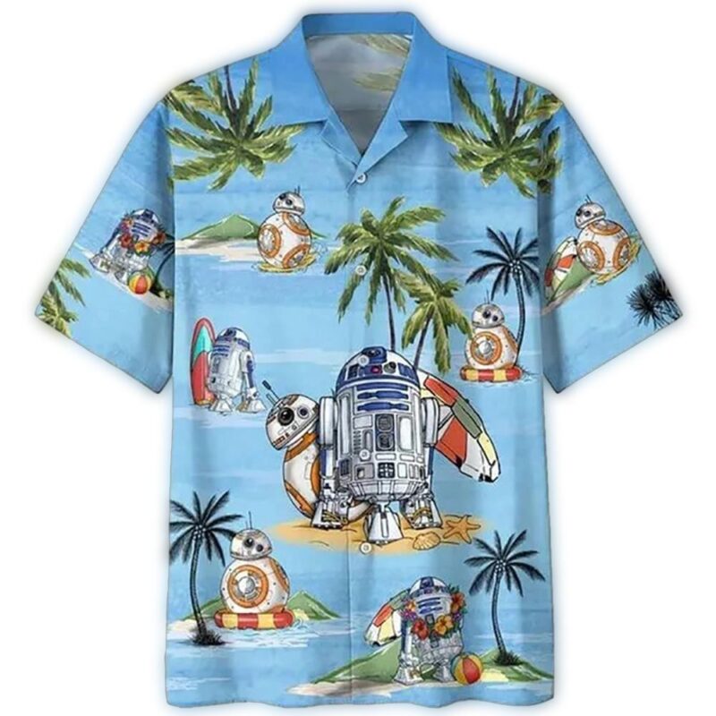 disney star wars hawaiian shirt summer beach starwars r2 d2 and bb 8 aloha button up shirt 90scloth Te 1686904771.jpg