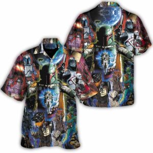 disney star wars hawaiian shirt summer beach starwars the bounty hunters aloha button up shirt 90scloth un 1686904632.jpg