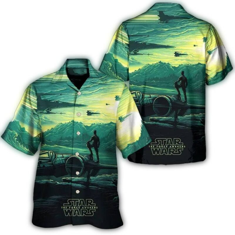 disney star wars hawaiian shirt summer beach starwars the force awakens 3 aloha button up shirt 90scloth Um 1686904645.jpg