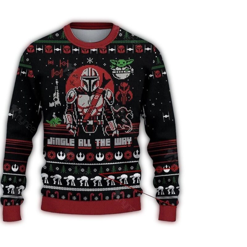 star wars jingle all the way mandalorian yoda ugly christmas sweater 132le.jpg