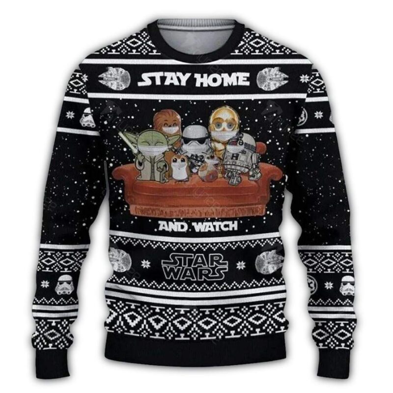 star wars stay home and watch star wars movies ugly christmas sweater ciaoe.jpg