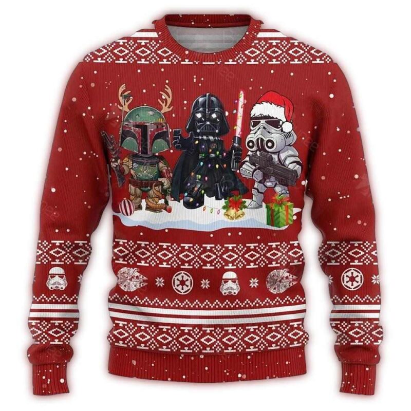 star wars storm trooper darth vader mandalorian ugly christmas sweater ii1hp.jpg