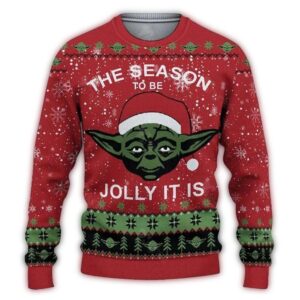star wars the mandalorian starwars the season to be jolly it is ugly christmas sweater dh2pn.jpg