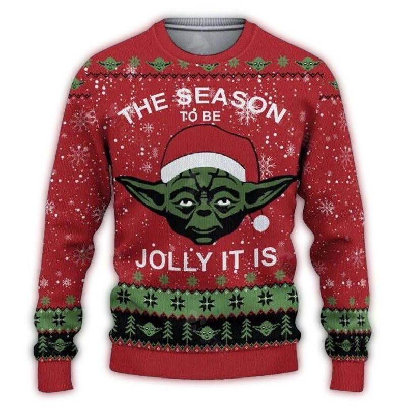 star wars the mandalorian starwars the season to be jolly it is ugly christmas sweater dh2pn.jpg